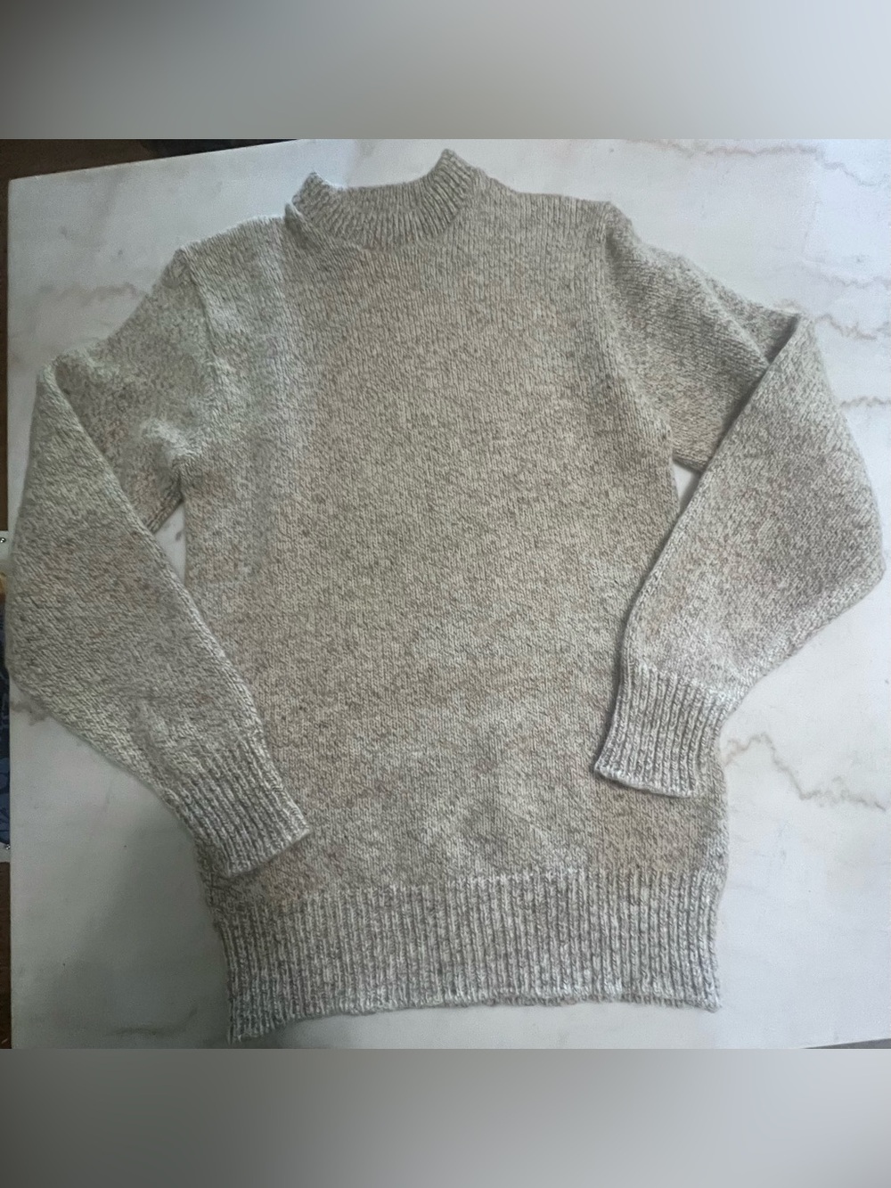 Vintage L. L. Bean 85% Wool Made In The USA Men’s Sweater Oatmeal Size Large